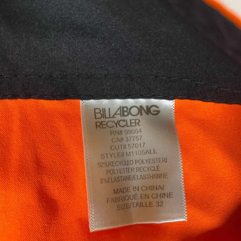 Billabong All Day Platinum X Board Shorts Men's 32 Orange Polyester Blend - Picture 6 of 7